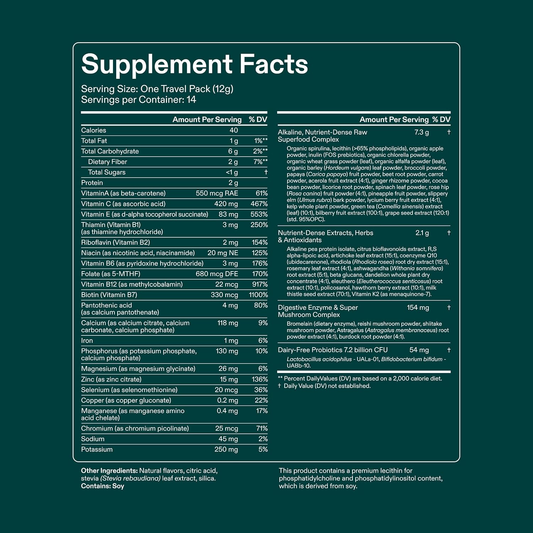 AG1 Daily Foundational Nutrition Greens Powder 30Day Supply 12.7oz