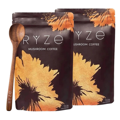 RYZE Mushroom Coffee Medium Roast 30 Servings 2 Bags