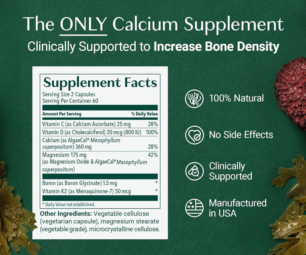 Plus Increase Bone Density Supplement 120 Veggie Capsules