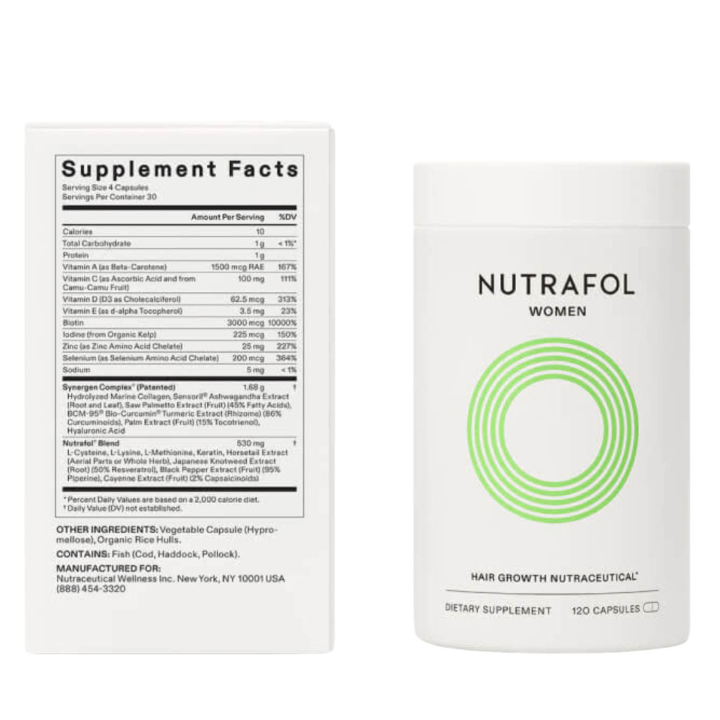 Women's Hair Growth Supplements 120 Capsules - 1 Month Supply by Nutrafol