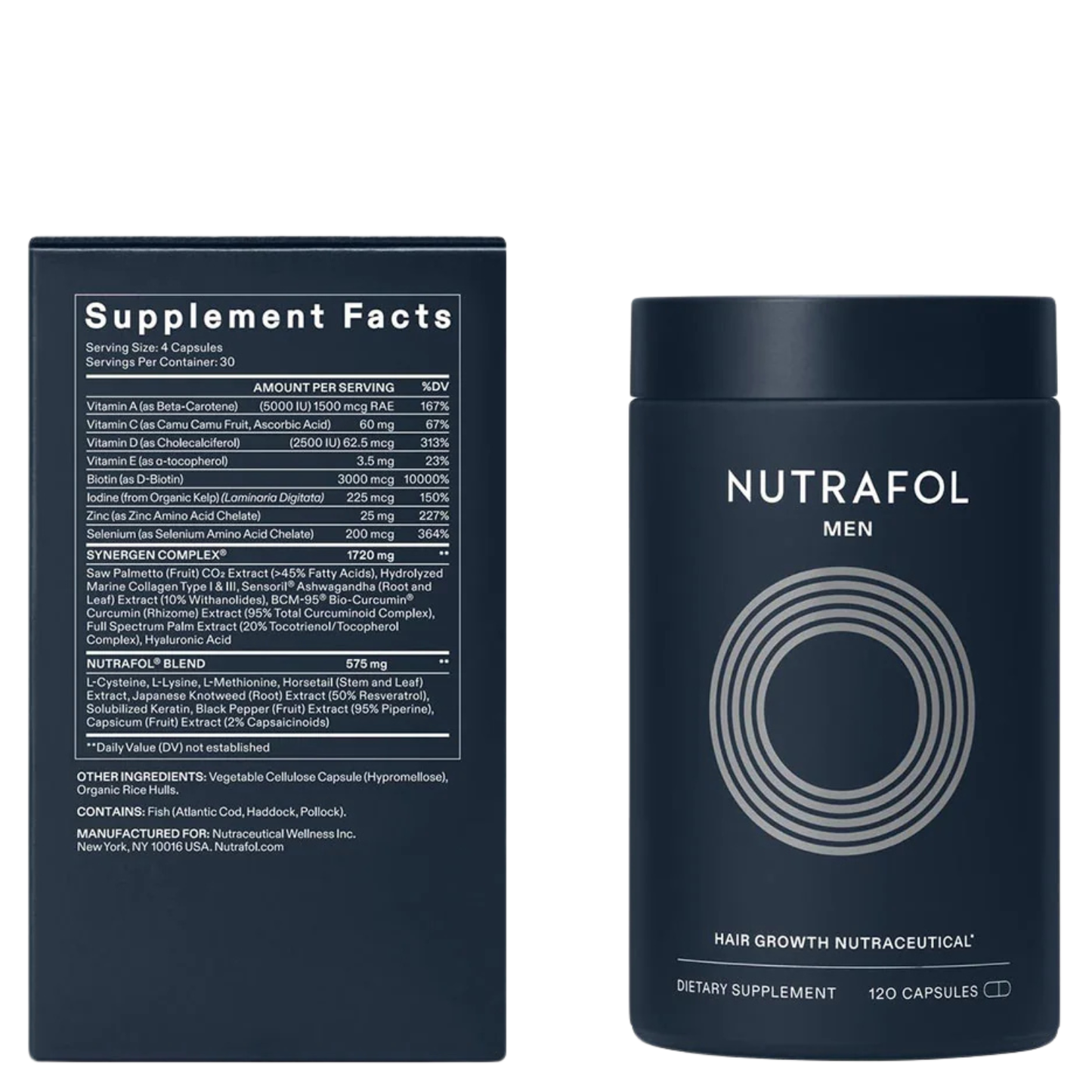 Men's Hair Growth Supplements 120 Capsules - 1 Month Supply by Nutrafol