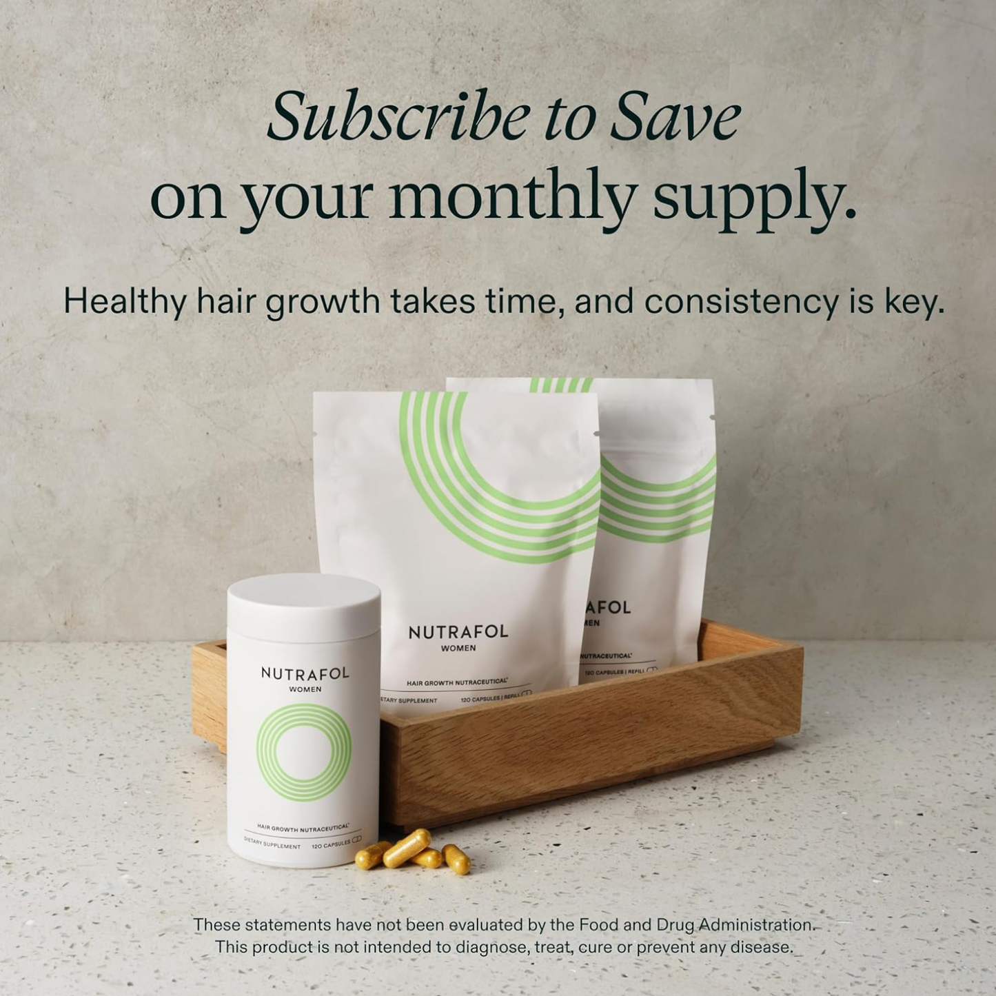 Women's Hair Growth Supplements 120 Capsules - 1 Month Supply by Nutrafol