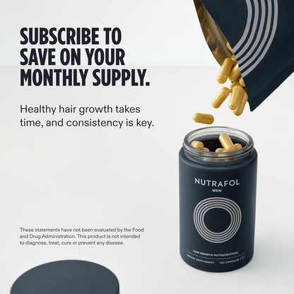 Men's Hair Growth Supplements 120 Capsules - 1 Month Supply by Nutrafol