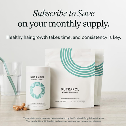 Women's Balance Hair Growth Supplements 120 Capsules - 1 Month Supply by Nutrafol