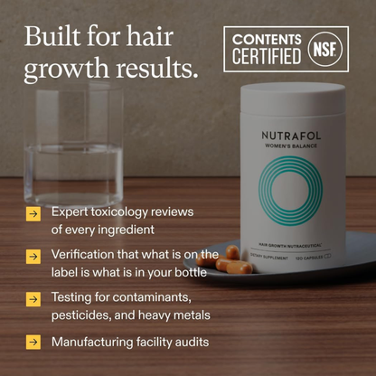 Women's Balance Hair Growth Supplements 120 Capsules - 1 Month Supply by Nutrafol
