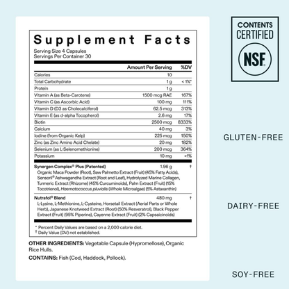 Women's Balance Hair Growth Supplements 120 Capsules - 1 Month Supply by Nutrafol