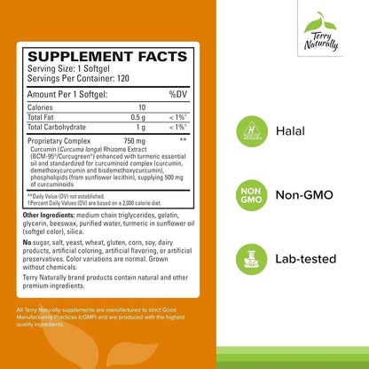 Curcumin 750mg 120 Softgels 2 Pack by CuraMed